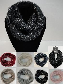 Knitted Infinity Scarf [Braided Knit/Metallic]